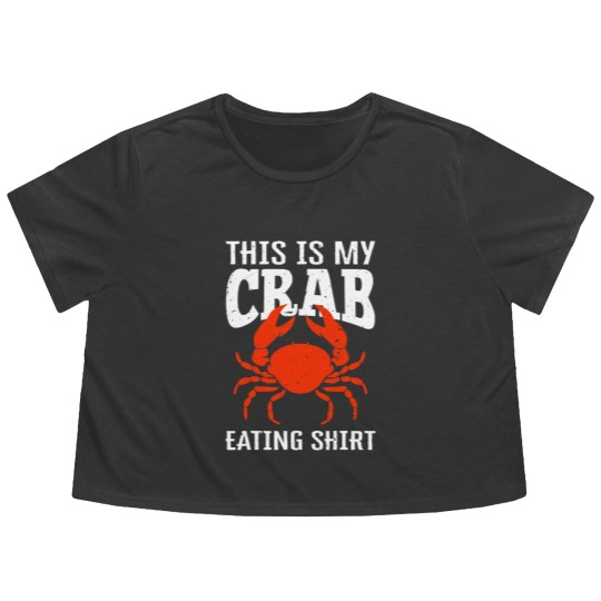 Discover Crab Eating Flowy Cropped Tees Flowy Cropped Tees