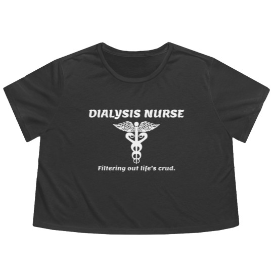 Discover Dialysis nurse - dialysis nurse filtering out li Flowy Cropped Tees