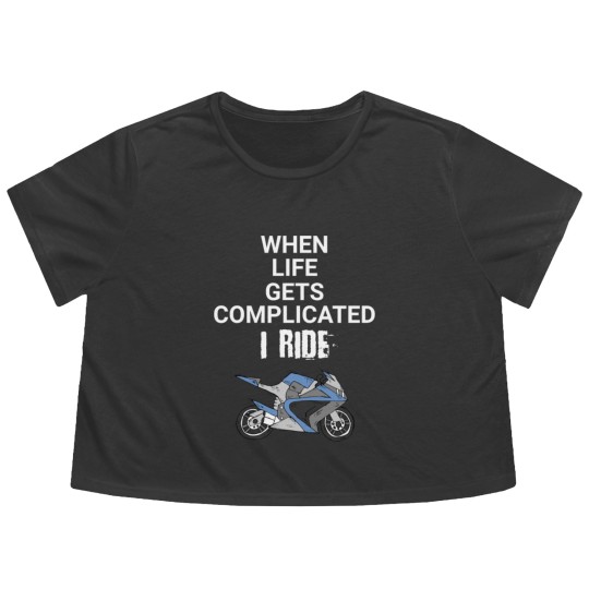 Discover Motorcycle Biker quotes Flowy Cropped Tees
