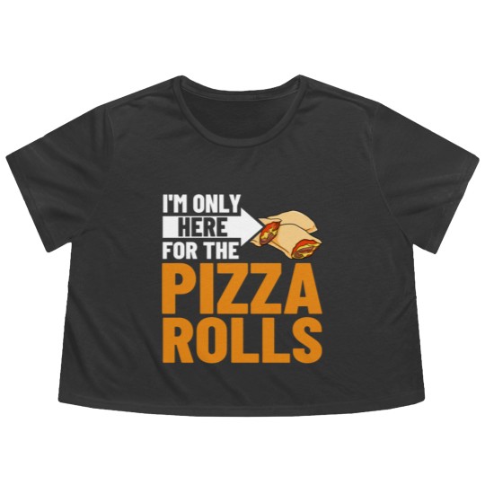 Discover Pizza Rolls Cheese Pepperoni Vegan Flowy Cropped Tees