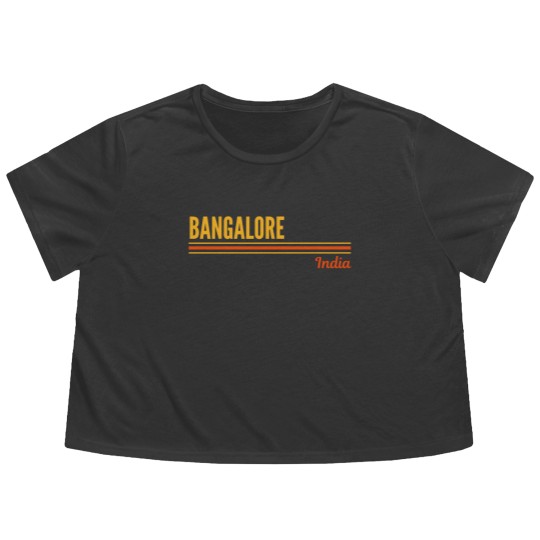 Discover Bangalore India Flowy Cropped Tees