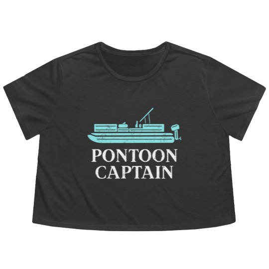 Discover Pontoon Captain Flowy Cropped Tees Pontoon Lake