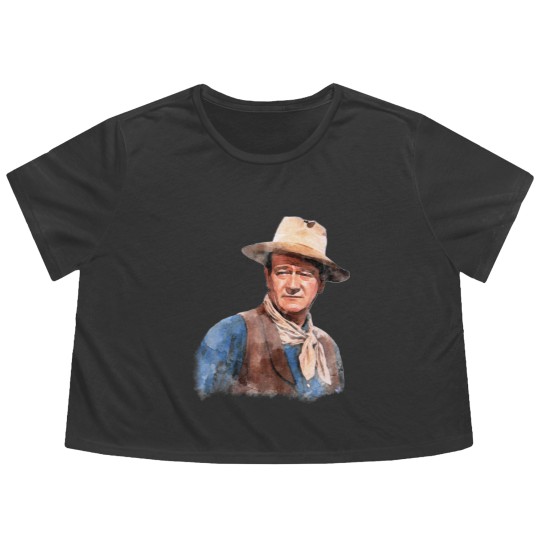 Discover John Wayne "The Duke" - Watercolor - John Wayne - Flowy Cropped Tees
