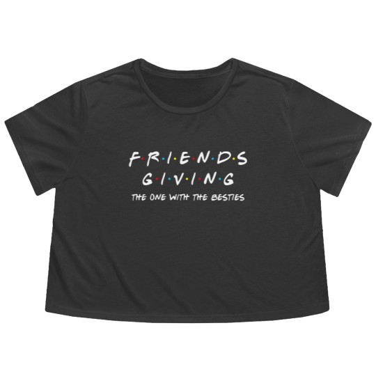 Discover Friendsgiving Flowy Cropped Tees The One With the Besties Thanksgiving Matching
