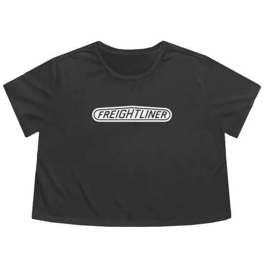 Discover Freightliner Trucks truckers mechanics drive dump Flowy Cropped Tees