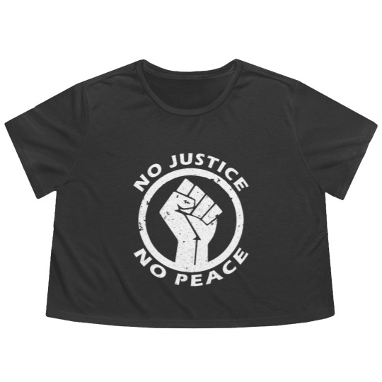 Discover no justice no peace Flowy Cropped Tees