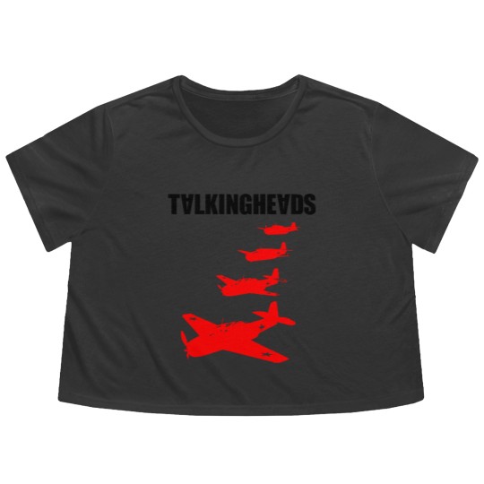 Discover Talking Heads Flowy Cropped Tees