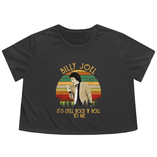 Discover Vintage Billy Tees Joel It's Still Rock and Roll To Me Essential Flowy Cropped Tees