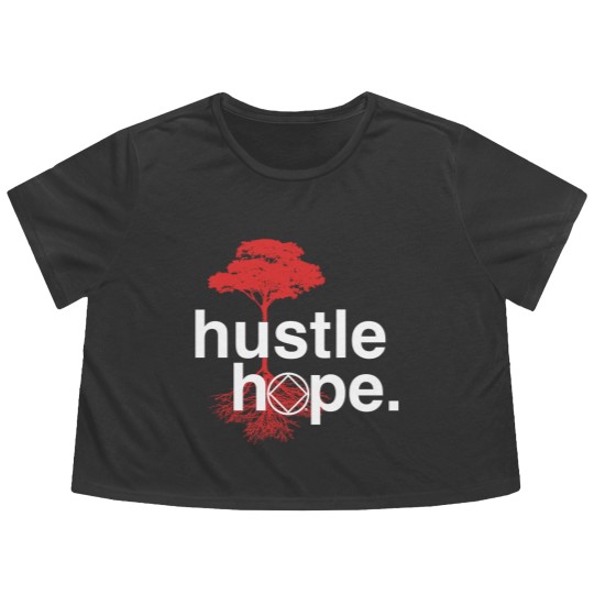 Discover Hustle Hope NA Symbol Narcotics Anonymous NA Gifts Flowy Cropped Tees Flowy Cropped Tees