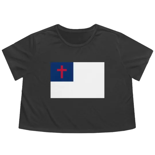 Discover Christian Flag Flowy Cropped Tees