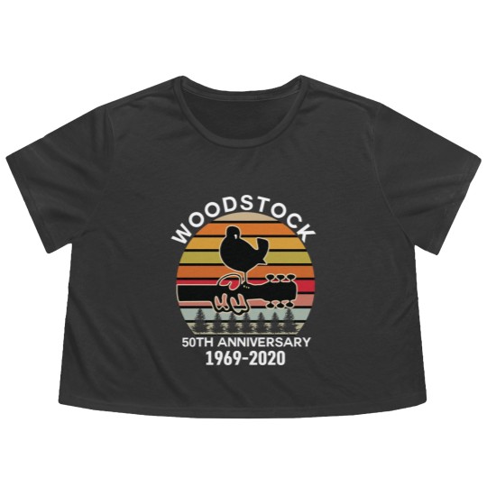 Discover woodstock 50th anniversary 1969 2020,Woodstock Flowy Cropped Tees,Woodstock 1969 ,Peace Love Bird - Woodstock - Flowy Cropped Tees