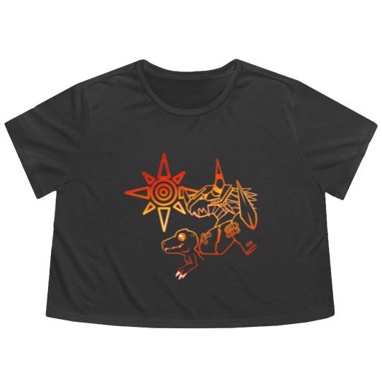 Discover Crest of Courage - Digimon - Flowy Cropped Tees