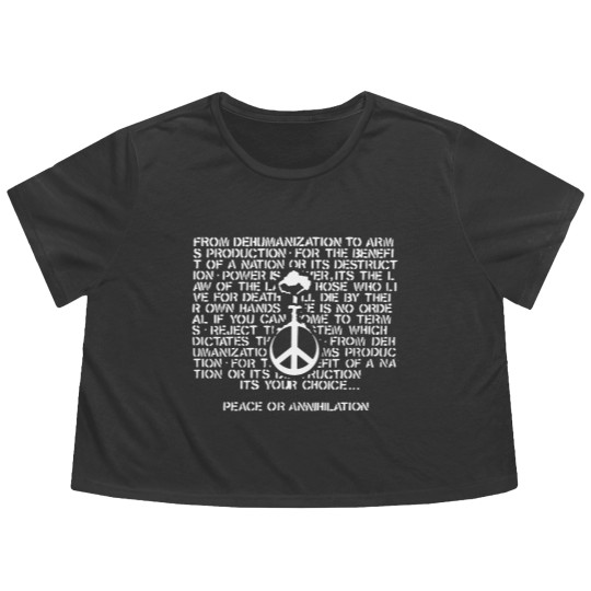 Discover Peace or annihilation Flowy Cropped Tees - Crass - Flowy Cropped Tees