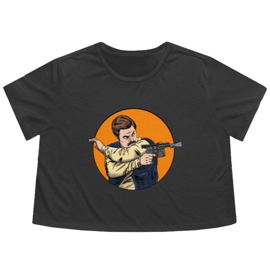 Discover Ron Solo - Ron Swanson - Flowy Cropped Tees