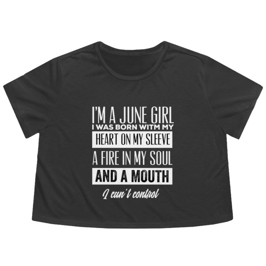 Discover Im a june girl - June Girl - Flowy Cropped Tees