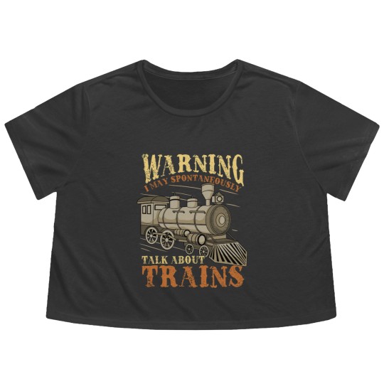 Discover Trains Railroad Train Lover - Train - Flowy Cropped Tees