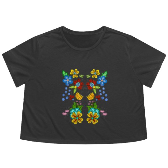 Discover Ojibwe Floral Flowy Cropped Tees