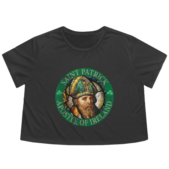 Discover Saint Patrick Apostle of Ireland distressed Flowy Cropped Tees