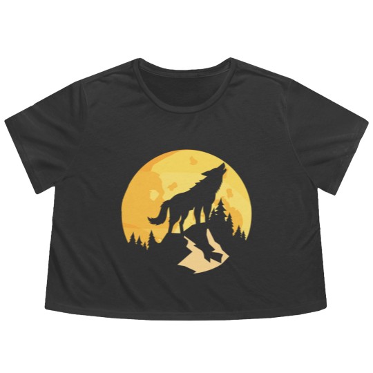 Discover wolf - Wolf - Flowy Cropped Tees