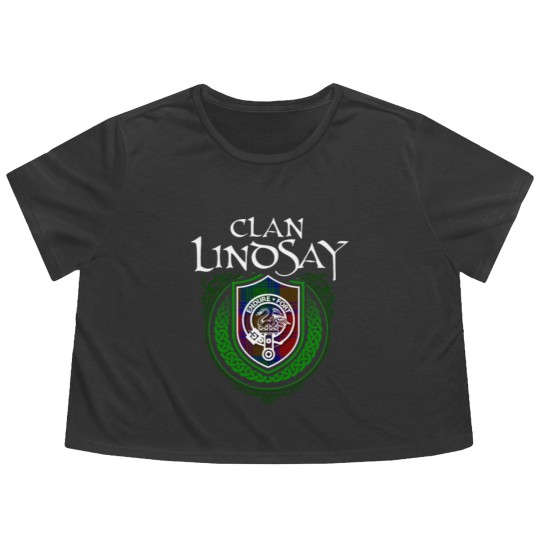 Discover Lindsay Surname Scottish Clan Tartan Crest Badge Flowy Cropped Tees