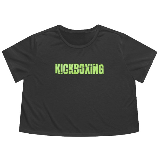 Discover Kickboxing Gift Logo Flowy Cropped Tees