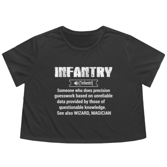 Discover infantry, army infantry, veteran infantry, light i Flowy Cropped Tees