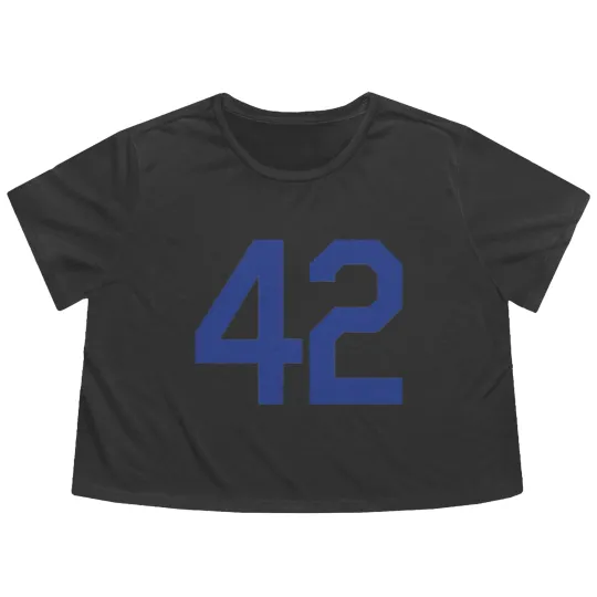 Discover Jackie Robinson 42 Design Flowy Cropped Tees