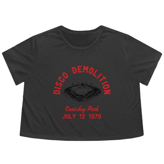 Discover Disco Demolition Vintage/Retro White Sox Flowy Cropped Tees