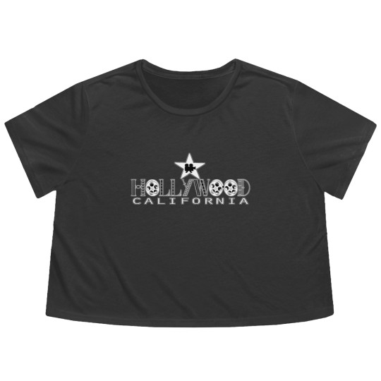 Discover Hollywood California LA Film Movie Star Souvenir Flowy Cropped Tees