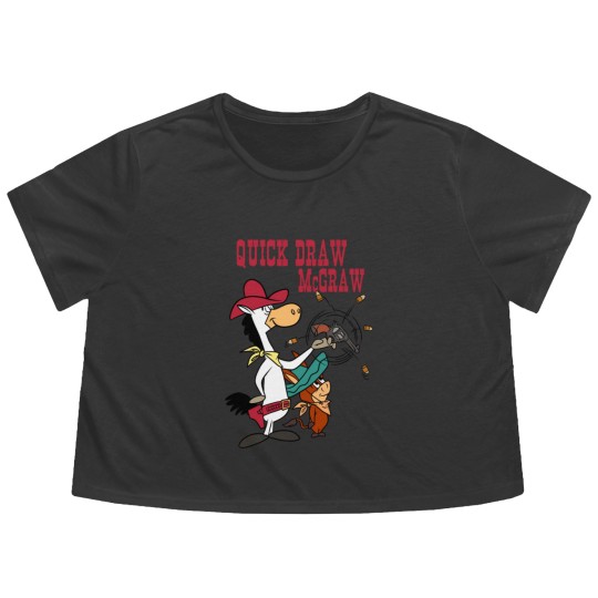 Discover Quick Draw mcgraw - Quick Draw Mcgraw - Flowy Cropped Tees