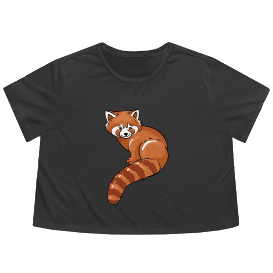 Discover Red Panda Lover Illustration Gifts Red Pandas Gift Flowy Cropped Tees