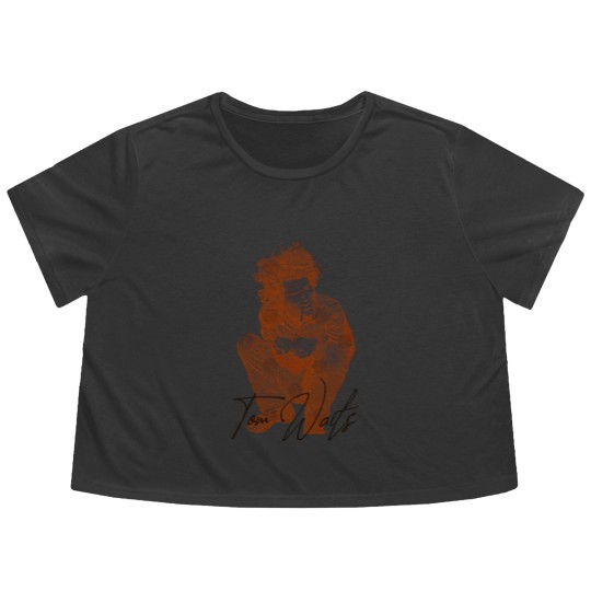 Discover Young Tom Waits - Tom Waits - Flowy Cropped Tees