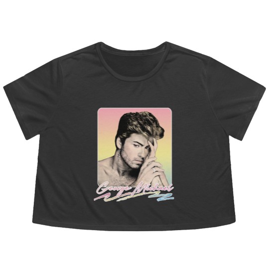 Discover George Michael // Faded Vintage Look // Original Design - George Michael - Flowy Cropped Tees