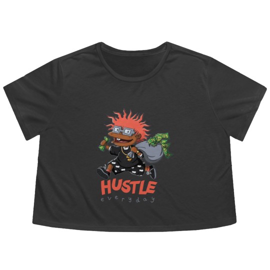 Discover Hustle Rugrats Unisex Flowy Cropped Tees Match Jordan 12 Utility Grind
