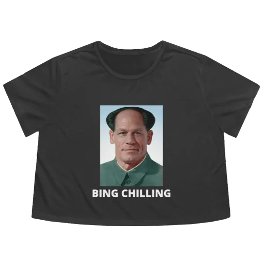 Discover John Xina Bing Shi Ling Ice-cream meme - Bing Shi Ling - Flowy Cropped Tees