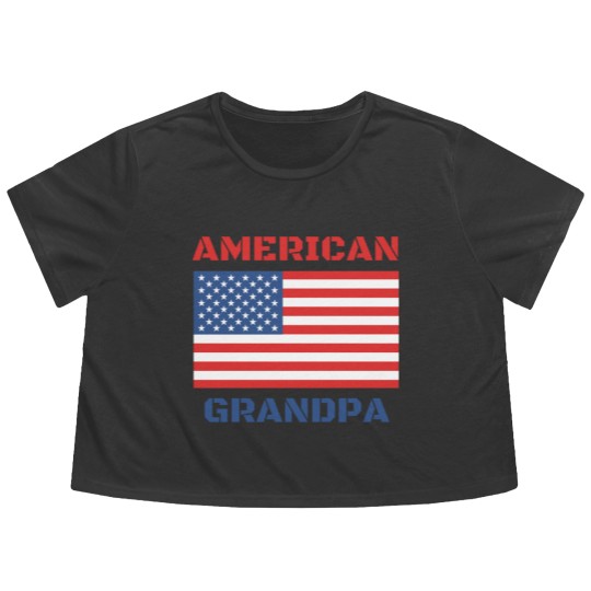 Discover American Grandpa Flowy Cropped Tees