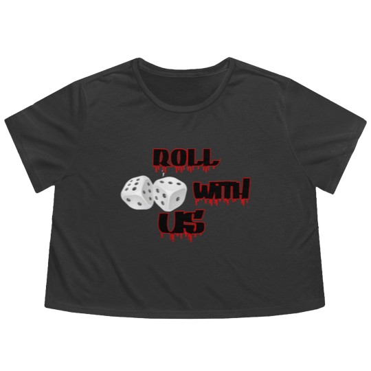 Discover Roll with US Vegas Dice Flowy Cropped Tees, Casino Bonus Flowy Cropped Tees