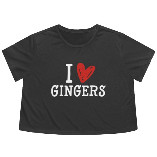Discover Redhead Lover Irish Red Haired Men Women I Love Gingers Flowy Cropped Tees