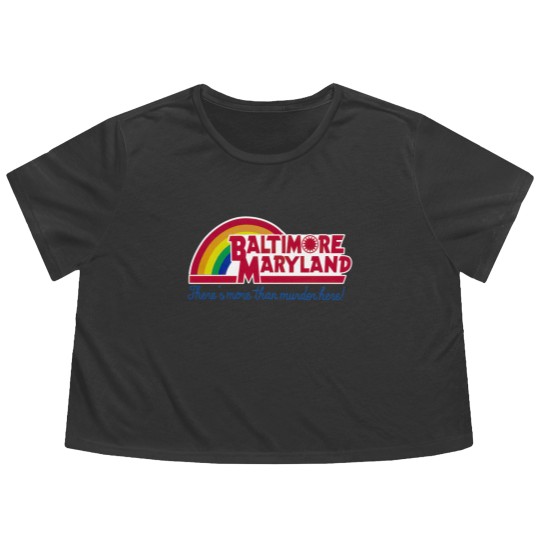 Discover Baltimore Maryland - Reading rainbow - Baltimore Maryland - Flowy Cropped Tees