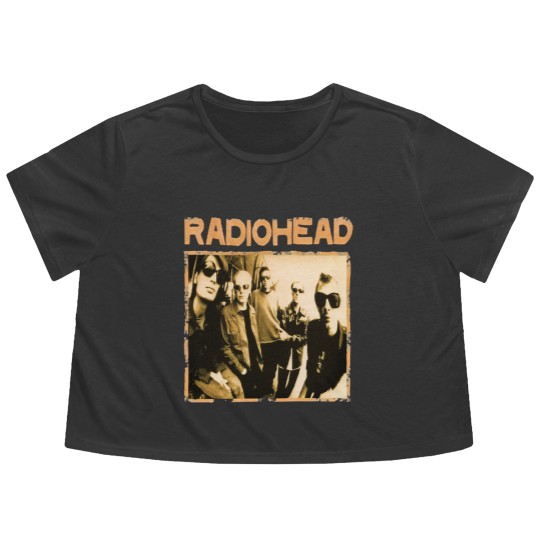 Discover Radiohead Classic Vintage Flowy Cropped Tees
