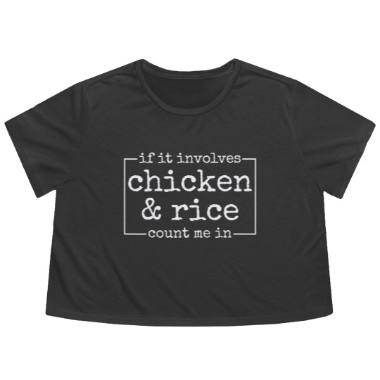 Discover Bodybuilding Fitness Chicken Rice Flowy Cropped Tees