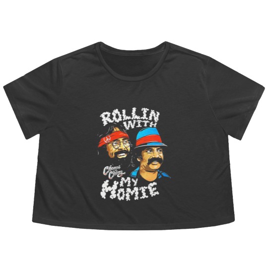 Discover Cheech & Chong Rollin With My Homie Flowy Cropped Tees