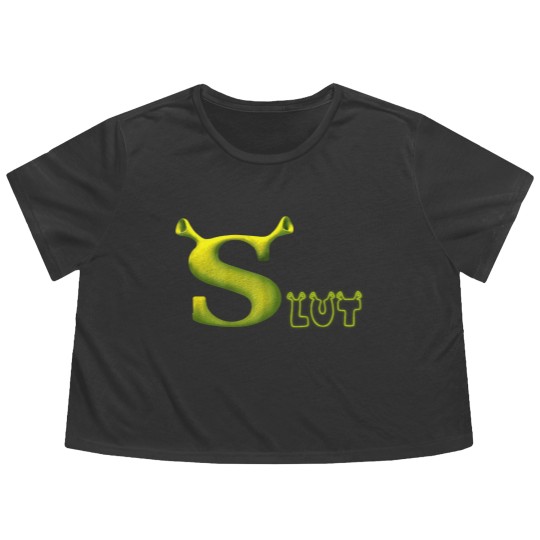 Discover Shrek Slut 2022 Flowy Cropped Tees, Shrek Lover Flowy Cropped Tees, Shrek Flowy Cropped Tees