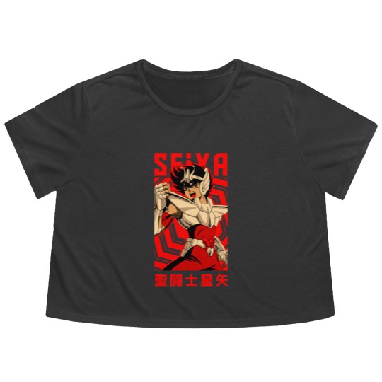 Discover Pegasus Seiya == Saint Seiya == Vintage Anime Design - Seiya - Flowy Cropped Tees