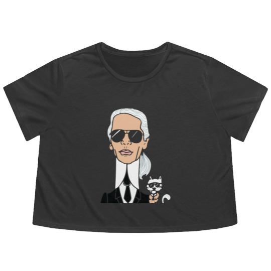 Discover karl lagerfeld 1 Flowy Cropped Tees