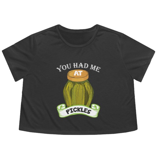 Discover Pickles vegetarian Gift For Pickle Lovers Flowy Cropped Tees