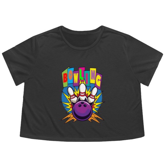 Discover Colorful Pin Bowling Flowy Cropped Tees