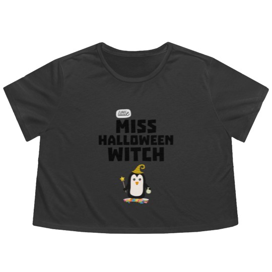 Discover Miss Halloween Witch Penguin gift Flowy Cropped Tees