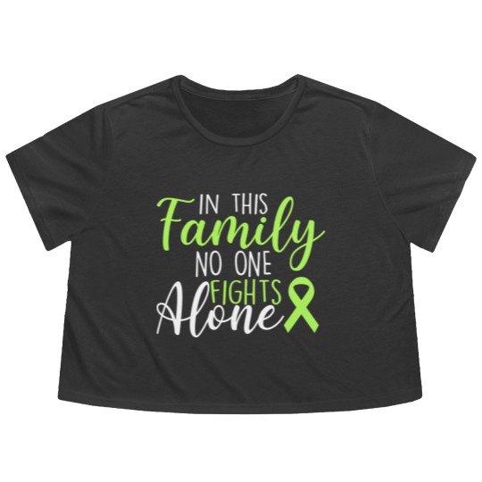 Discover Family Lymphoma Cancer Support no one Fight Alone - Lymphoma Cancer Support - Flowy Cropped Tees
