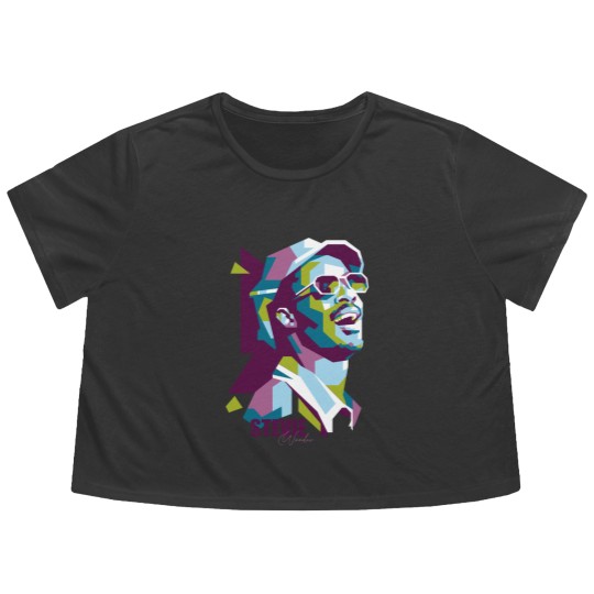 Discover Stevie Wonder Popart - Stevie Wonder - Flowy Cropped Tees